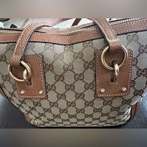 Authentic Gucci Tote Bag in GG Canvas Brown - Picture 7 of 14